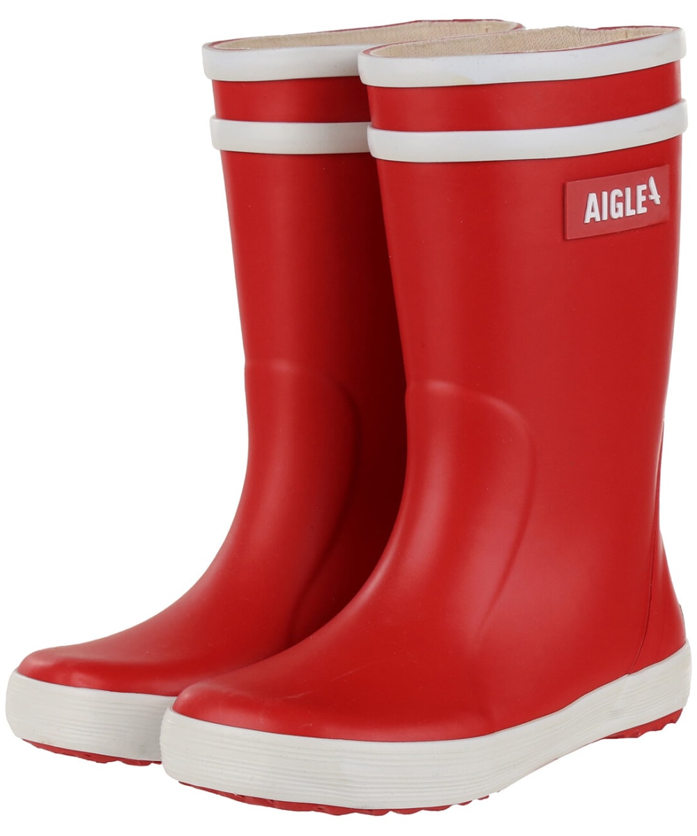 View Kids Aigle Lolly Pop 2 Reflective Wellies 1015 Rouge Blanc UK 13 information