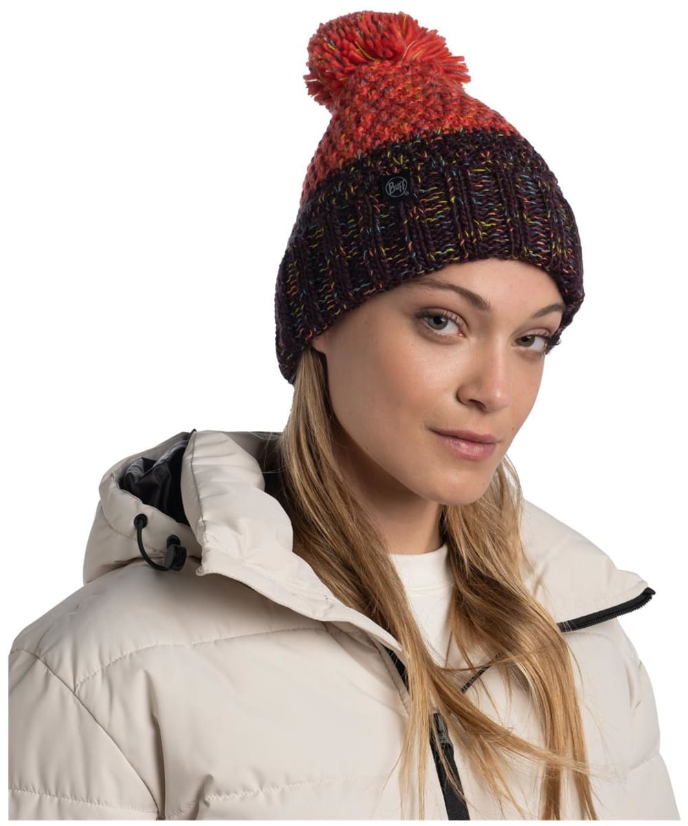 View Womens Buff Ted Fleece Janna Bobble Hat Coral One size information