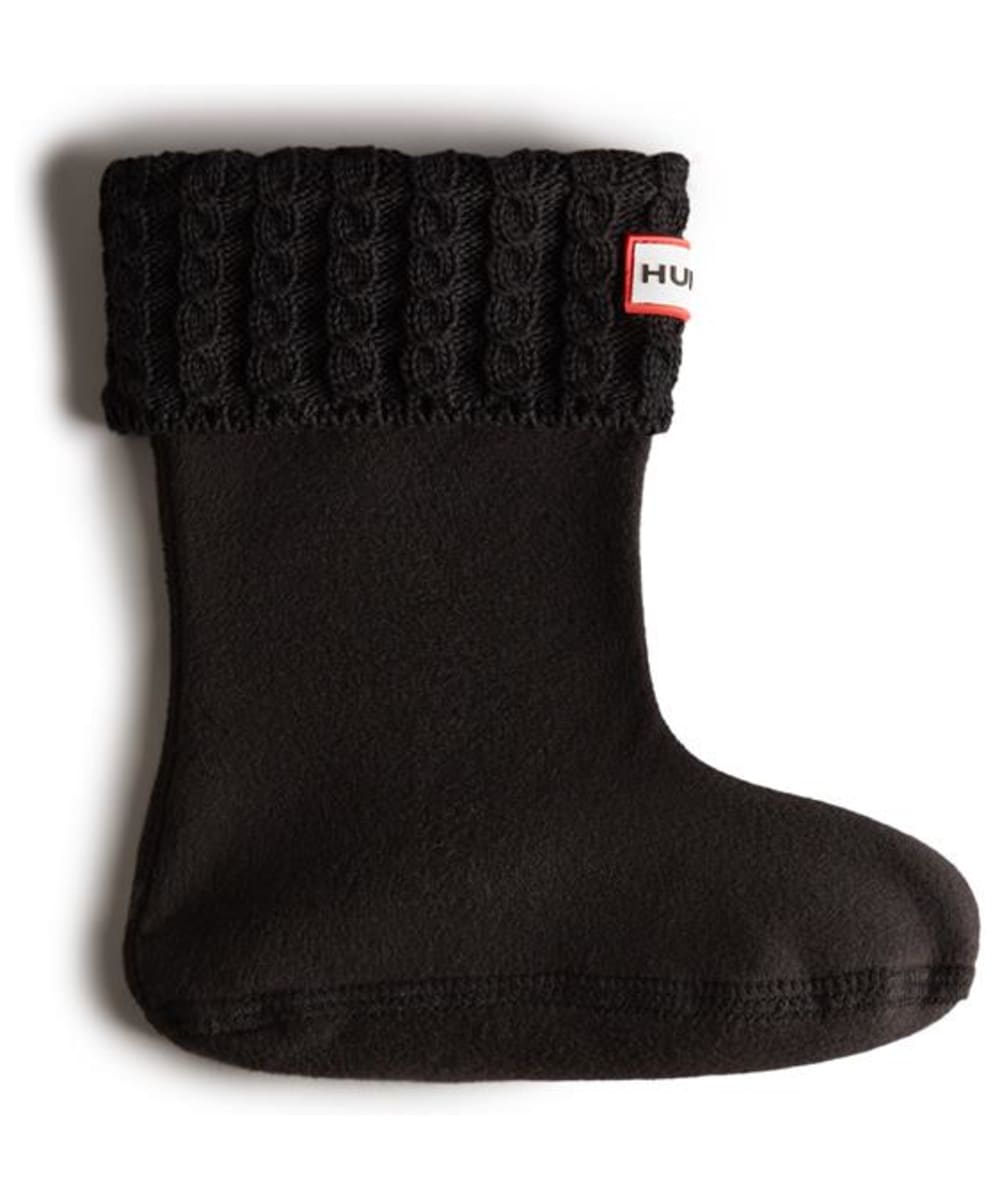 View Kids Hunter Recycled Mini Cable Boot Socks Black M 1012 UK information