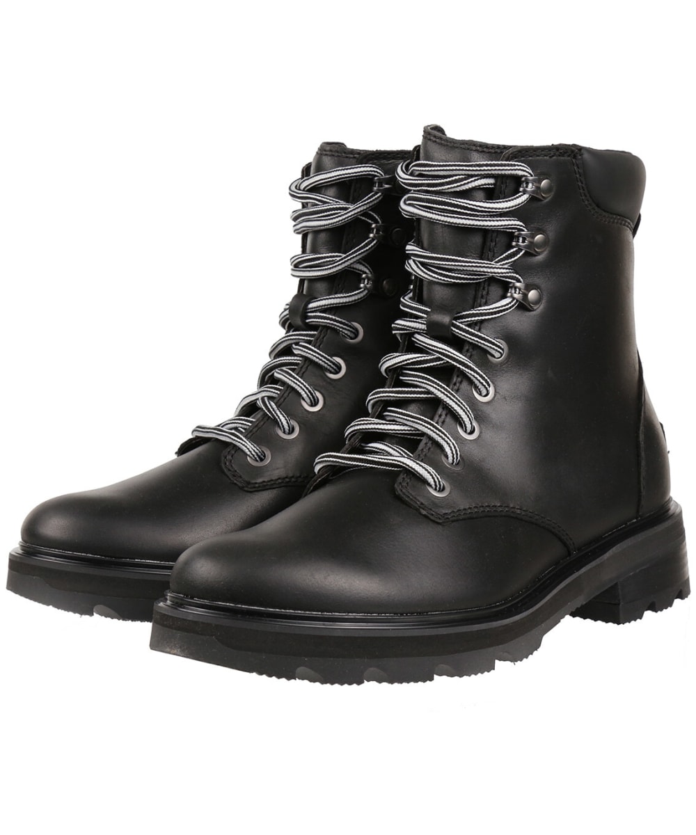 View Womens Sorel Lennox Lace STKD Waterproof Leather Boot Black UK 4 information