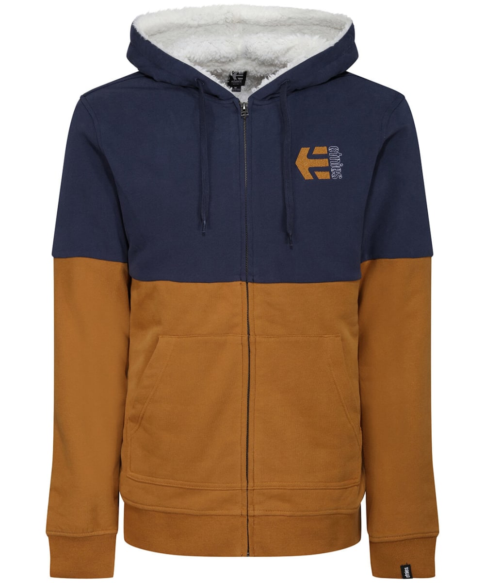 View Mens Etnies Shifty Zip Up Sherpa Lined Hoodie Navy S information