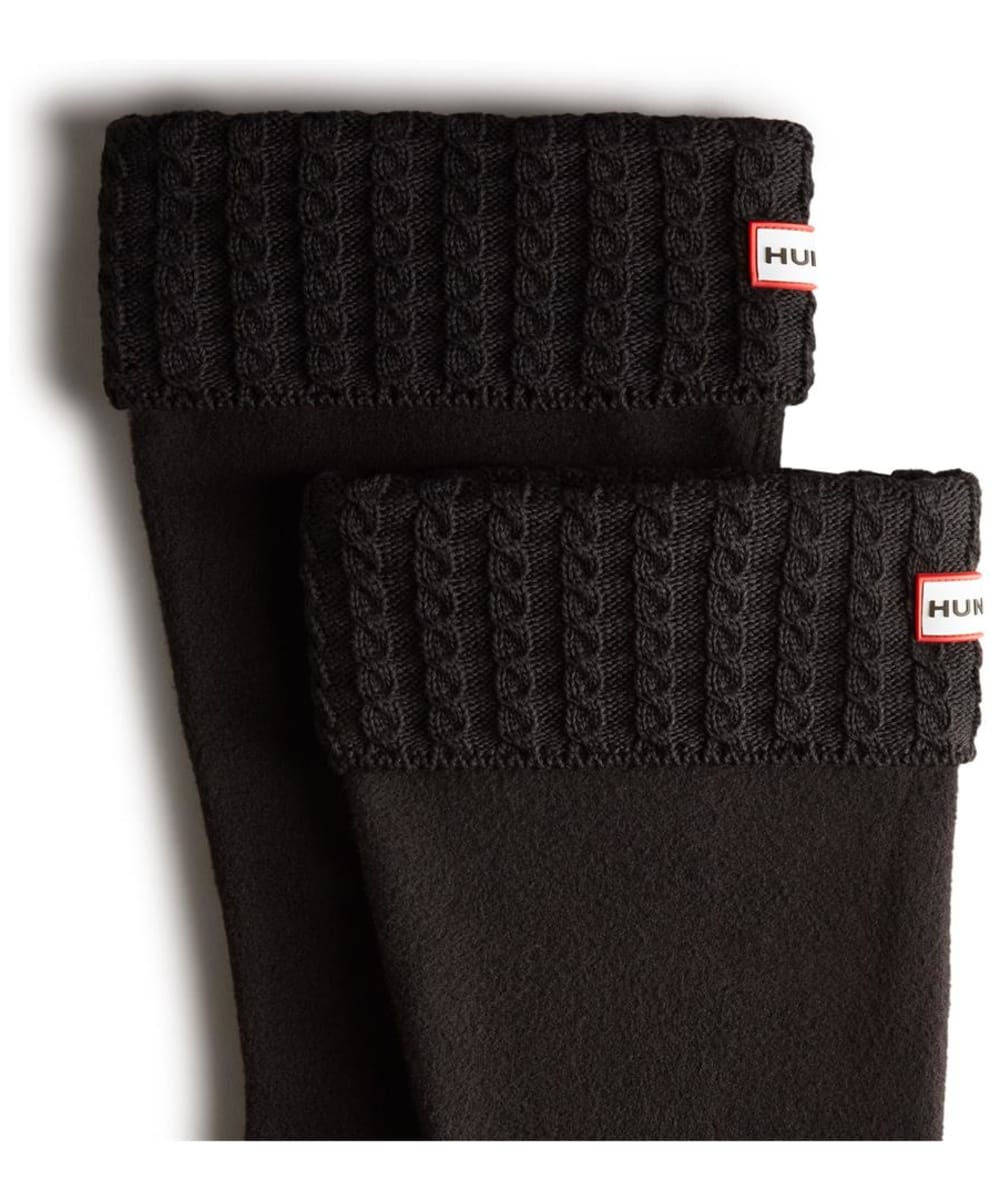 Hunter Recycled Cardigan Tall Boot Socks With Knitted Fold Down Cuff