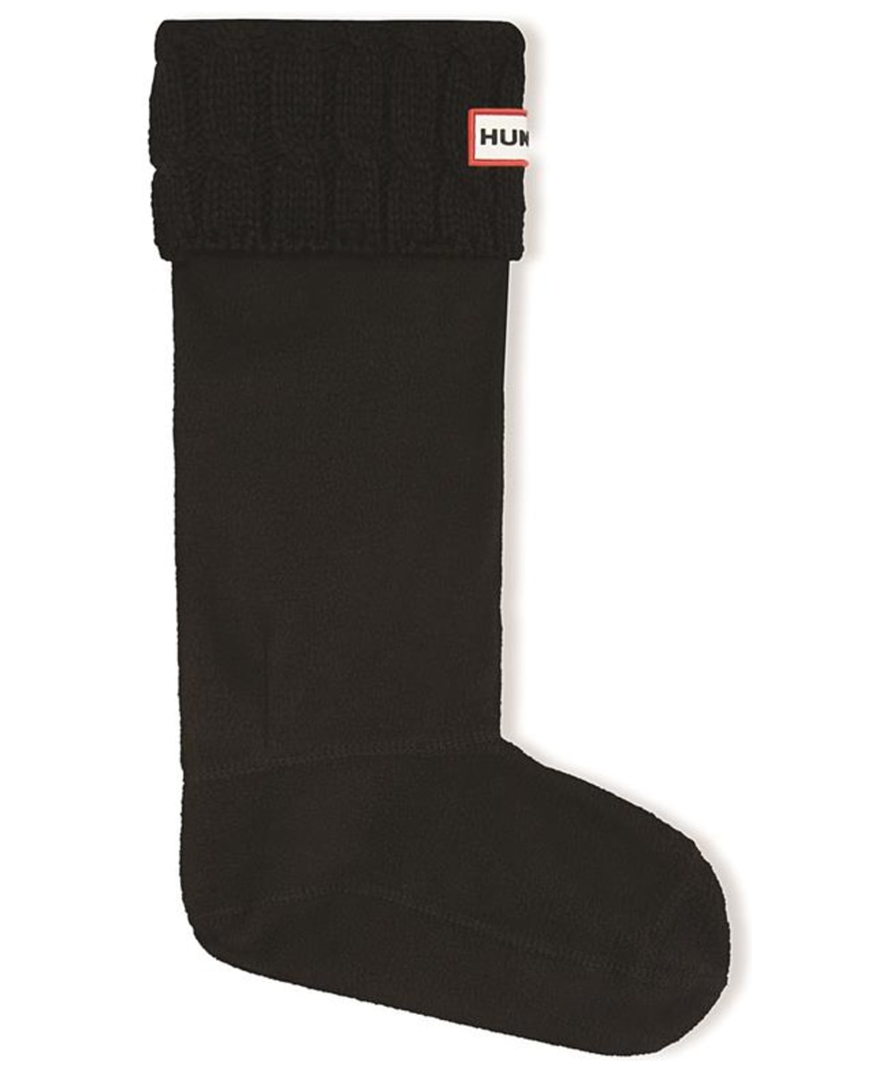 View Hunter Recycled 6 Stitch Cable Tall Boot Sock Black UK 35 information