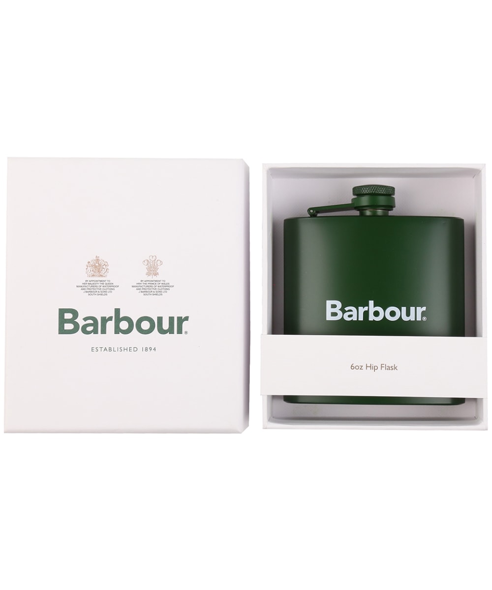 View Mens Barbour Logo Hip Flask Green One size information