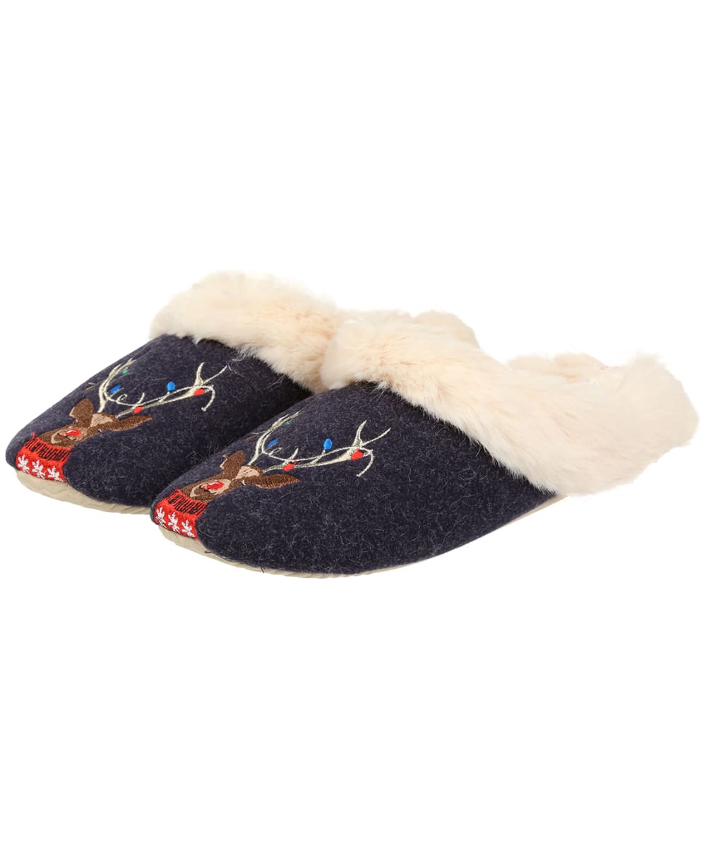 View Womens Joules Slippet Luxe Slipper Reindeer L 78 UK information
