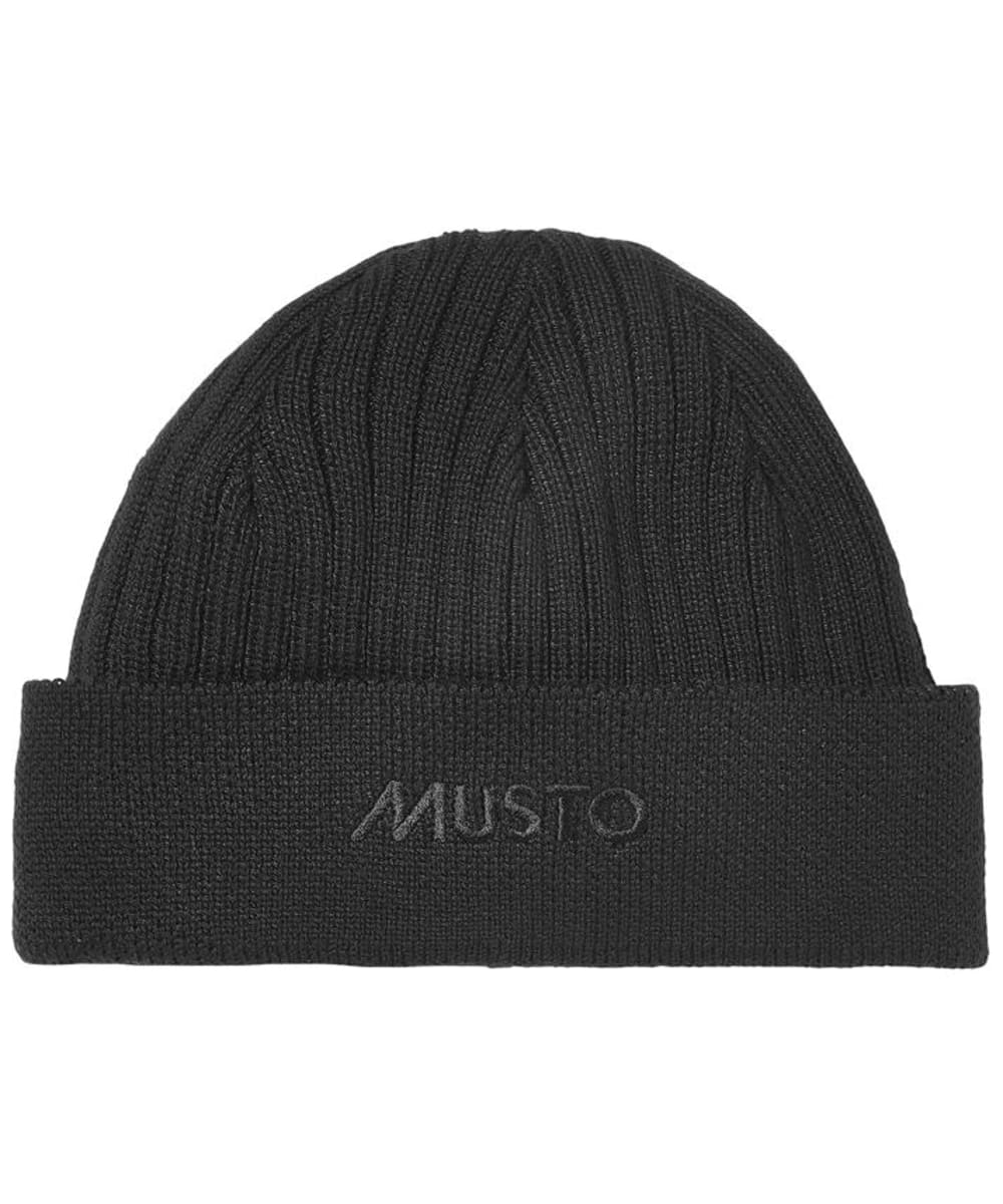 View Musto Marina Quick Drying Knitted Beanie Hat Black One size information