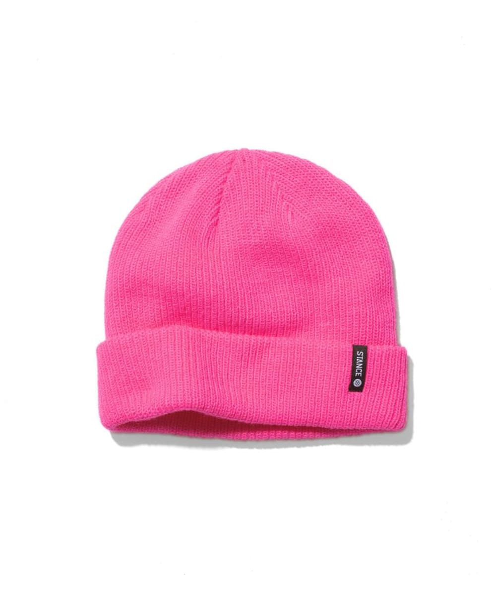 View Stance Icon 2 TurnUp Knitted Beanie Neon Pink One size information