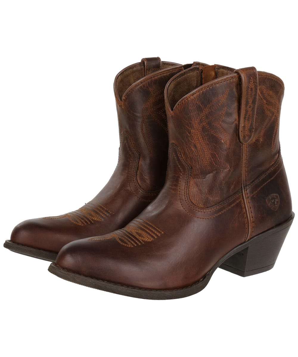 View Womens Ariat Darlin Leather Ankle Boots Sassy Brown UK 45 information