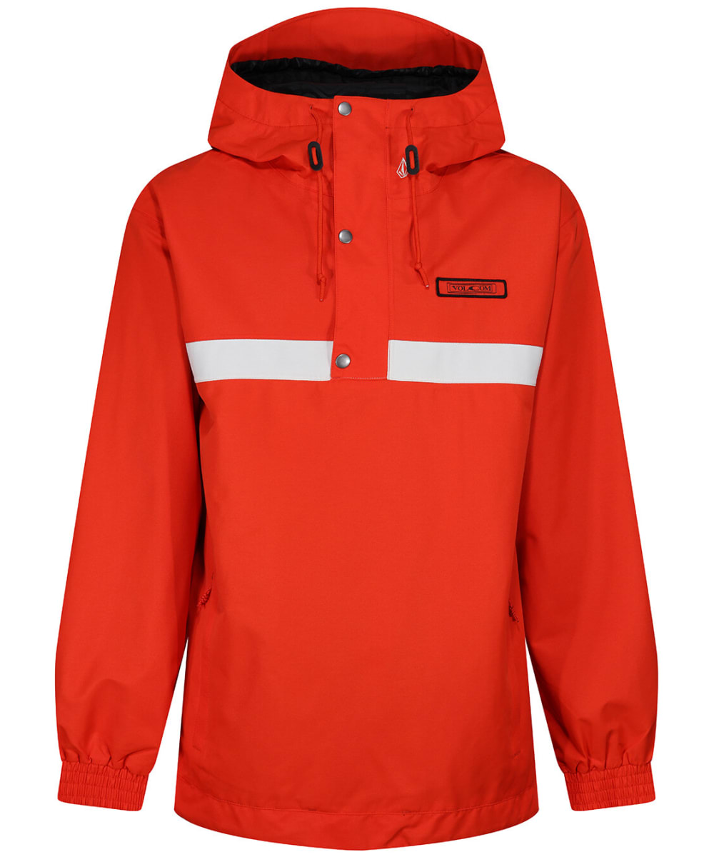 View Mens Volcom Waterproof and Breathable Longo Pullover Jacket Orange Shock M information
