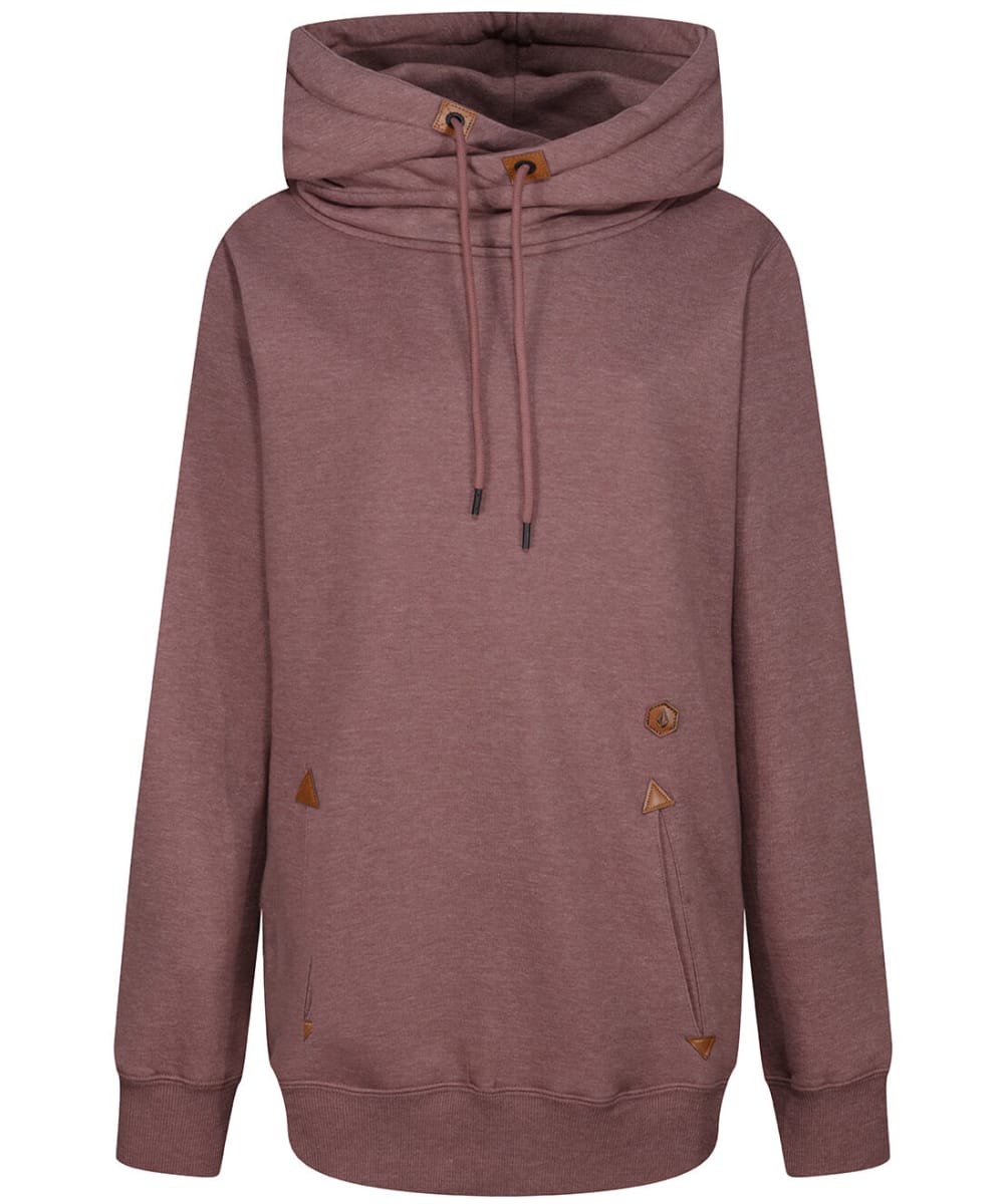 View Womens Volcom Tower Pullover Hooded Fleece Rosewood XS information