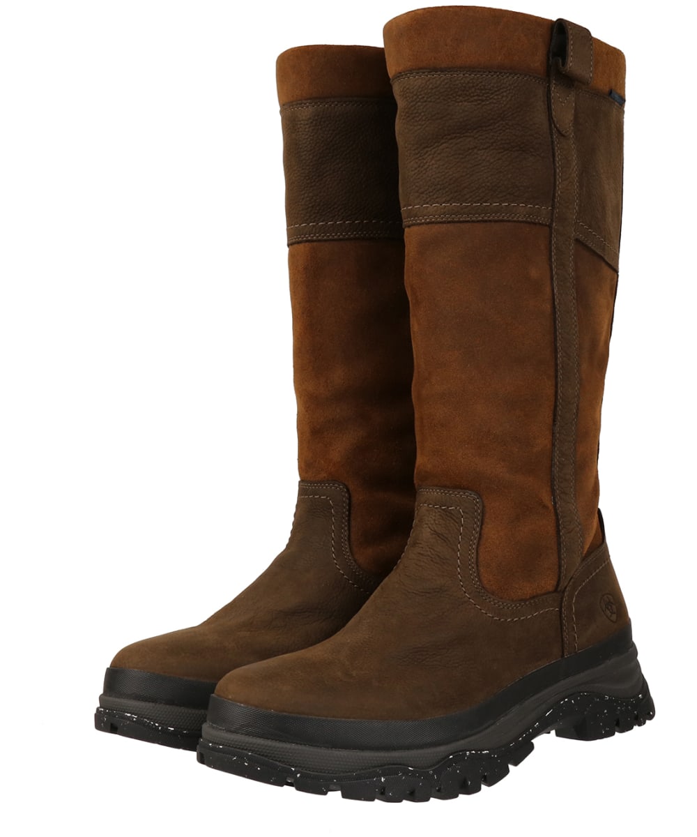 View Mens Ariat Moresby Tall H2O Waterproof Leather Boots Java UK 95 information