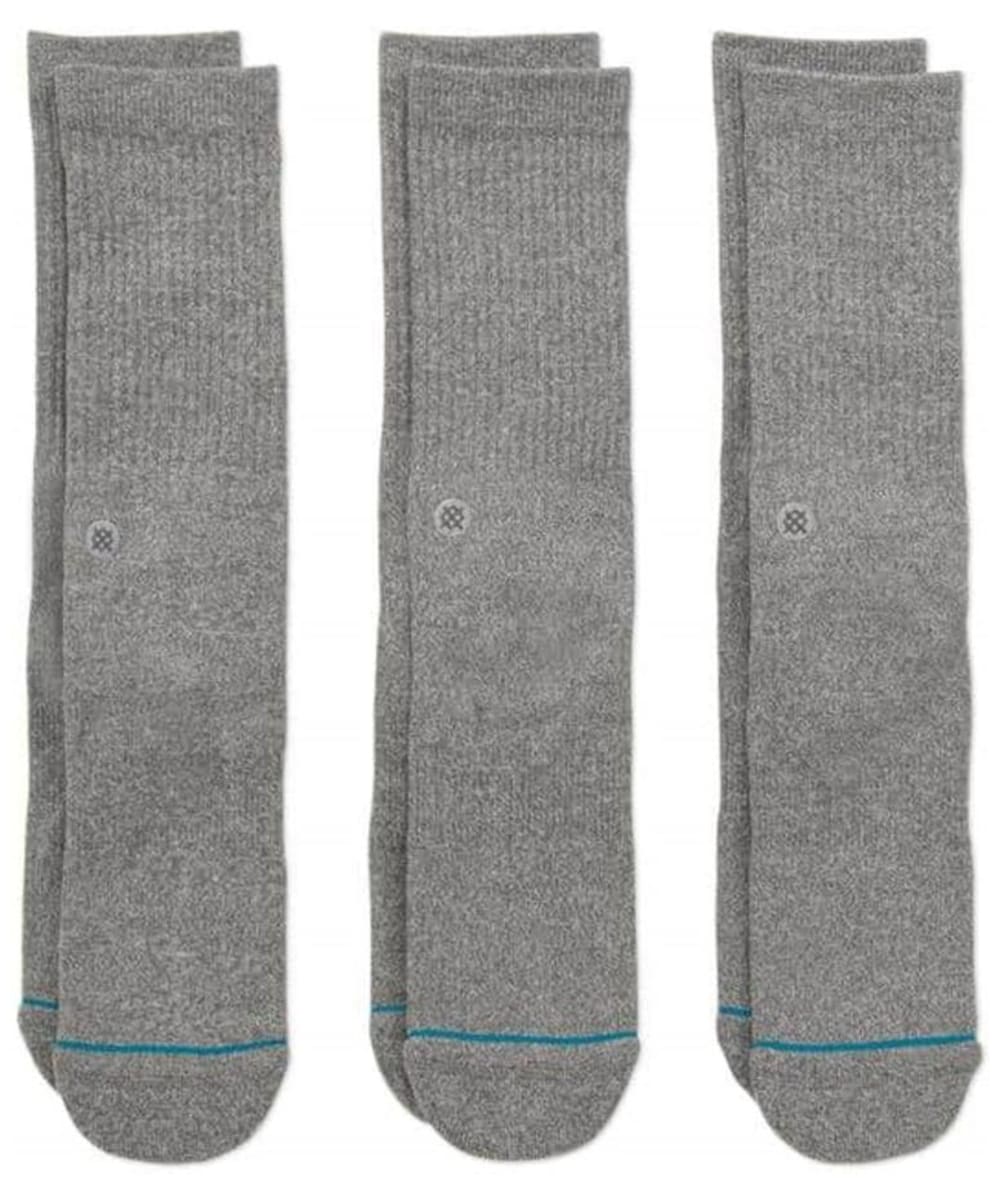 View Stance Icon Crew Socks 3 Pack Grey Heather L 8115 UK information
