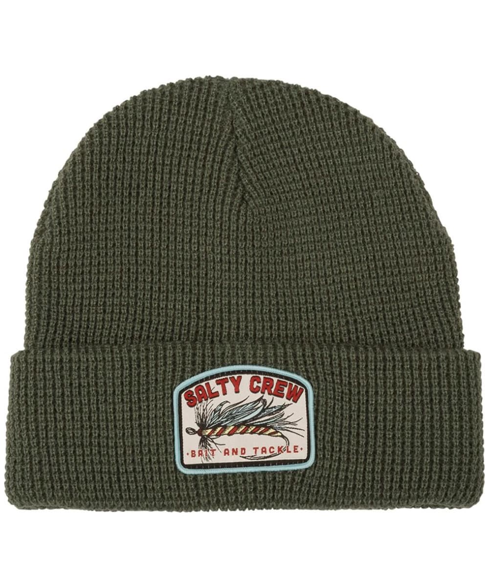 View Mens Salty Crew Coastal Knitted TurnUp Beanie Moss One size information