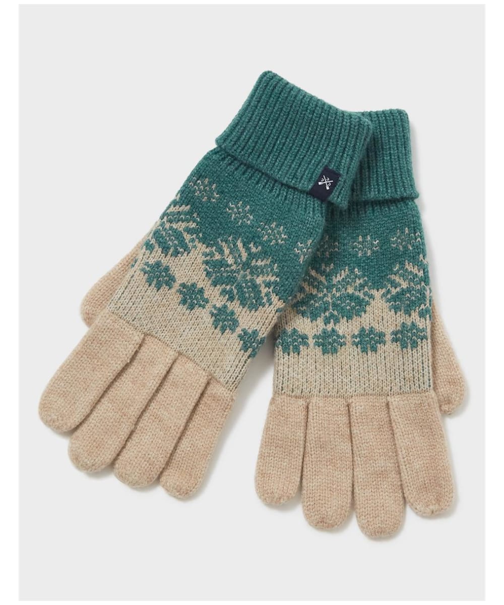 View Mens Crew Clothing Fairisle Gloves Green One size information