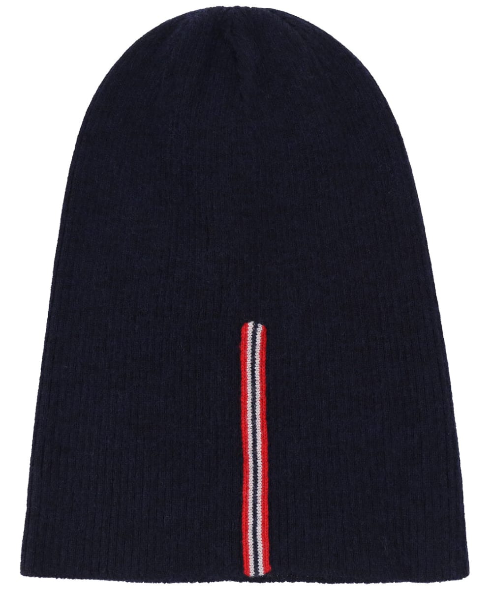 View Amundsen Boiled Merino Wool Beanie Hat Faded Navy One size information