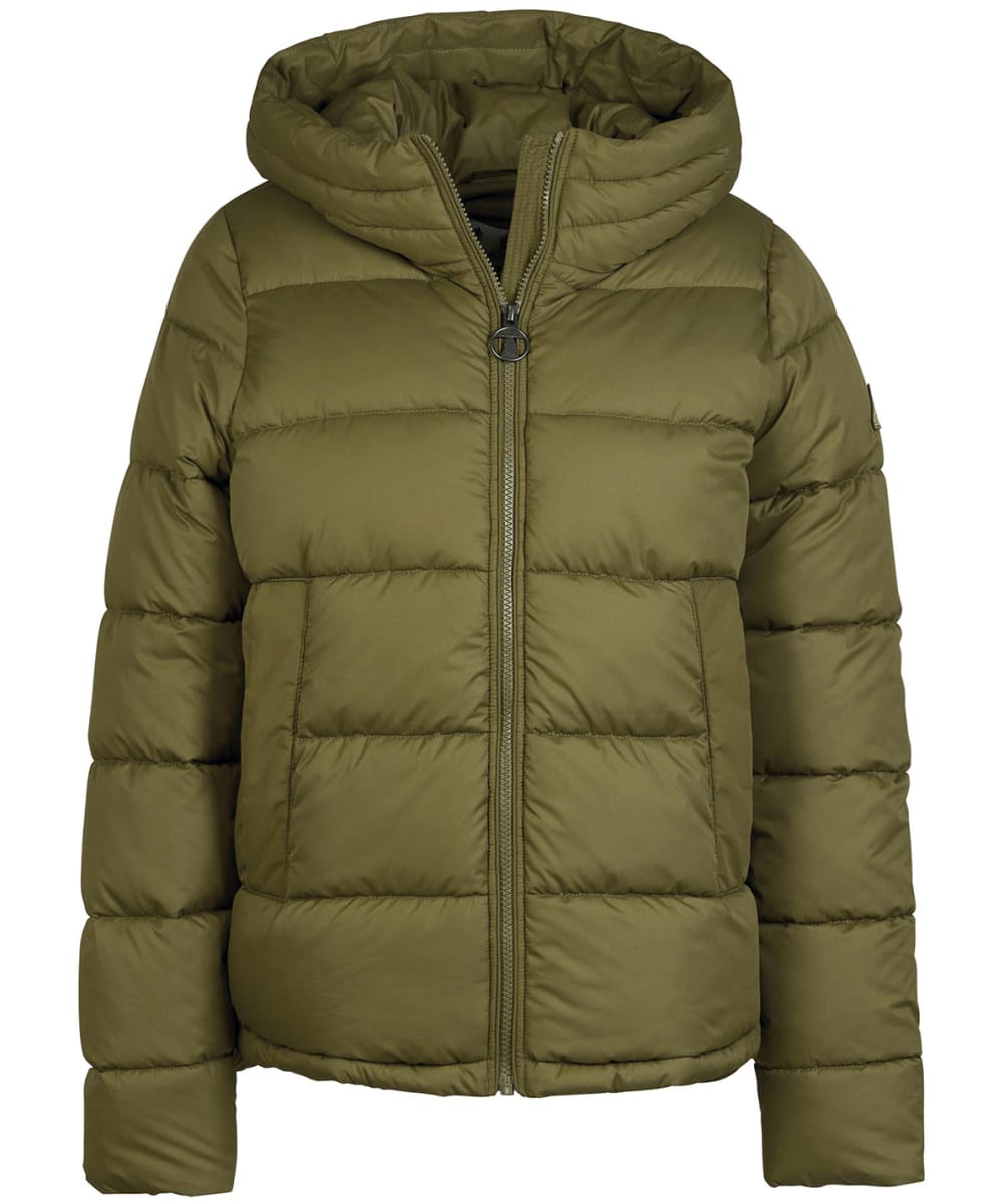 View Womens Barbour Saunton Quilted Jacket Olive Lime Limeade UK 12 information