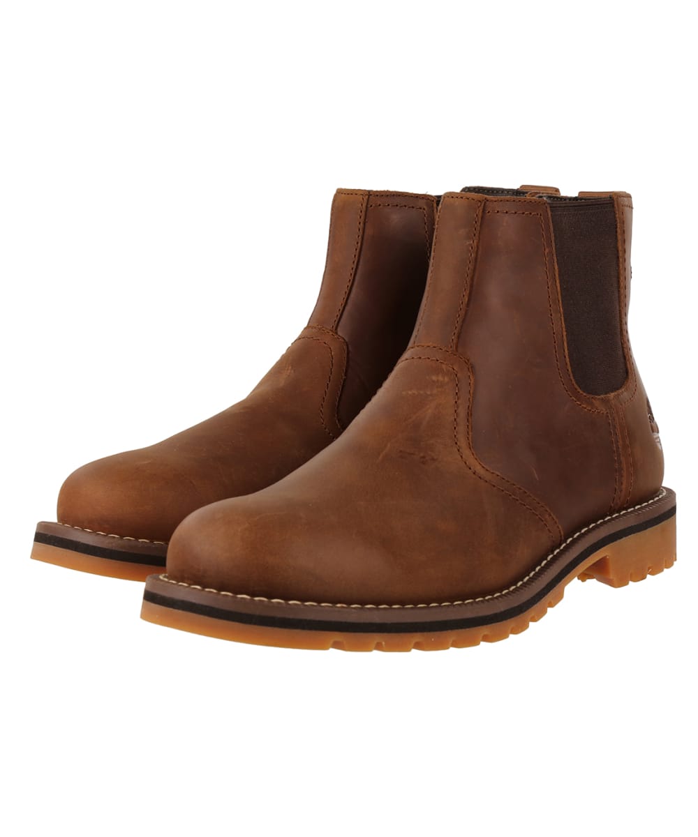View Mens Timberland Larchmont II Leather Chelsea Boots Rust Full Grain UK 95 information