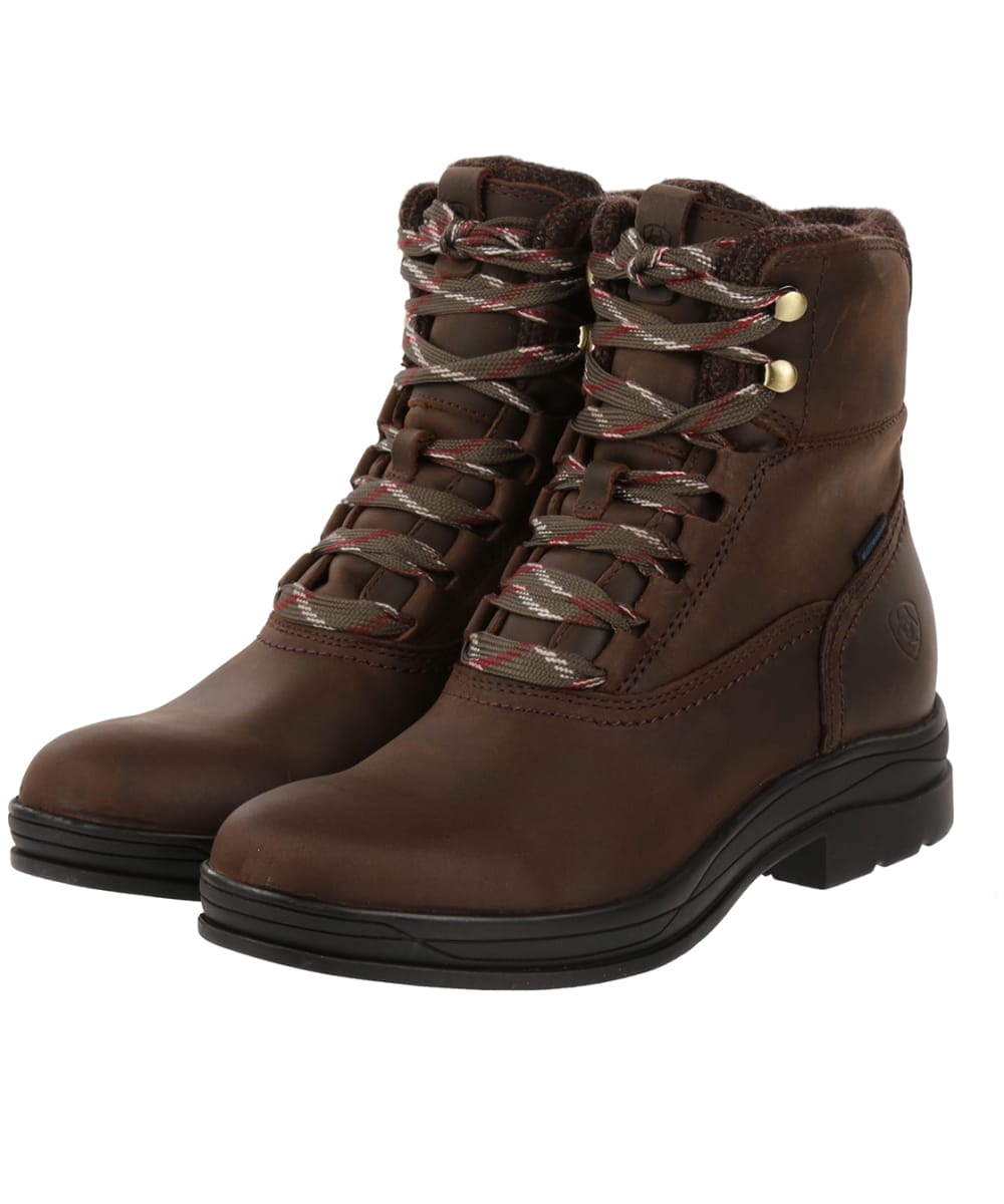 View Womens Ariat Harper Waterproof Leather Boots Chocolate Willow UK 45 information
