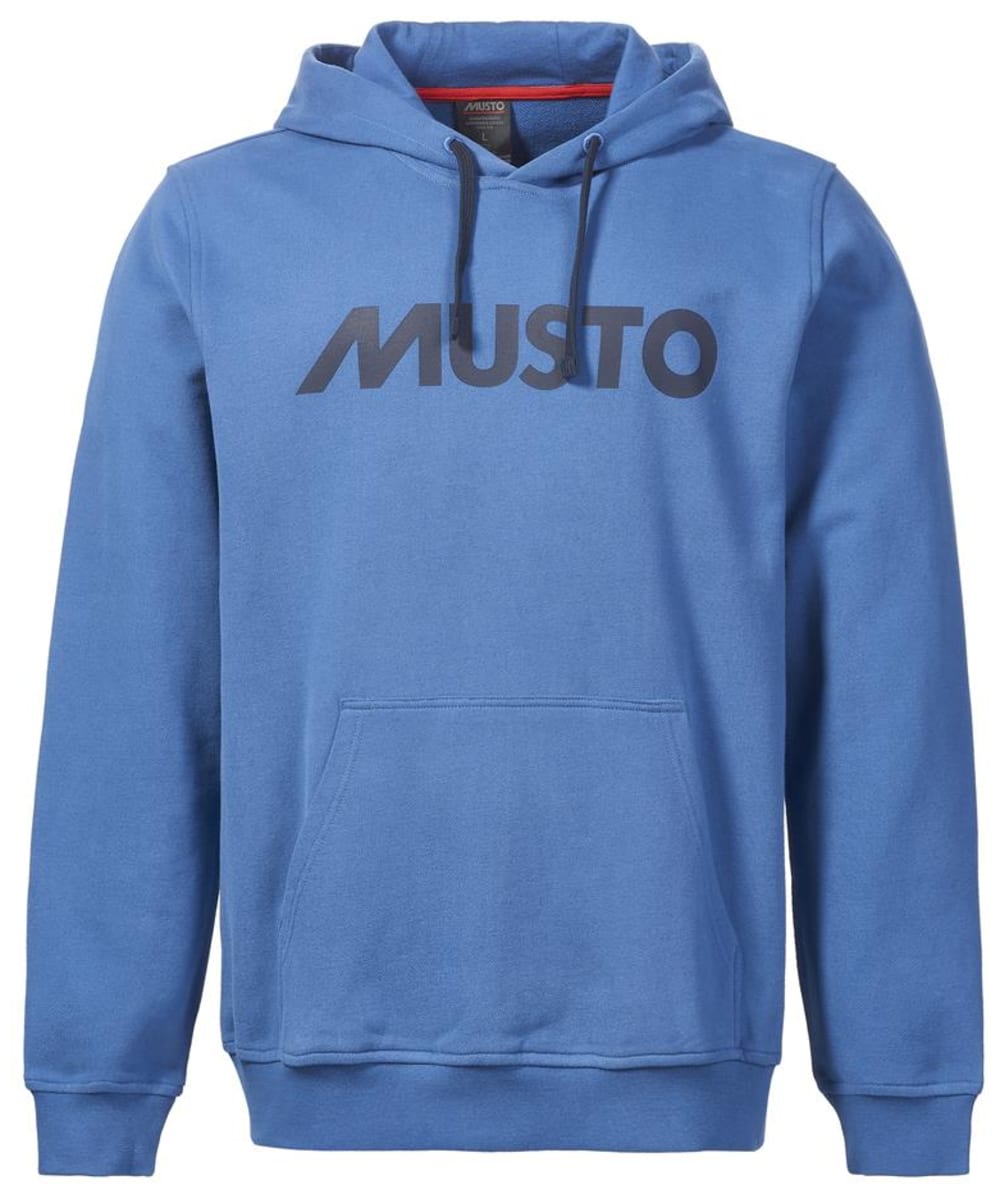View Mens Musto Cotton Logo Hoodie Marine Blue UK L information