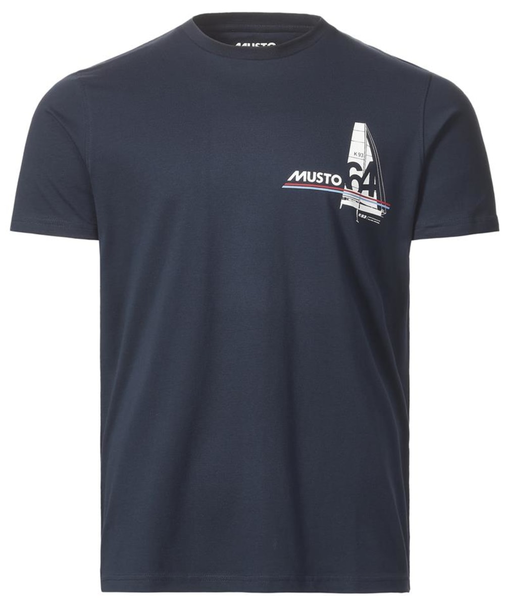 View Mens Musto Corsica Graphic Short Sleeved TShirt 20 Navy UK S information