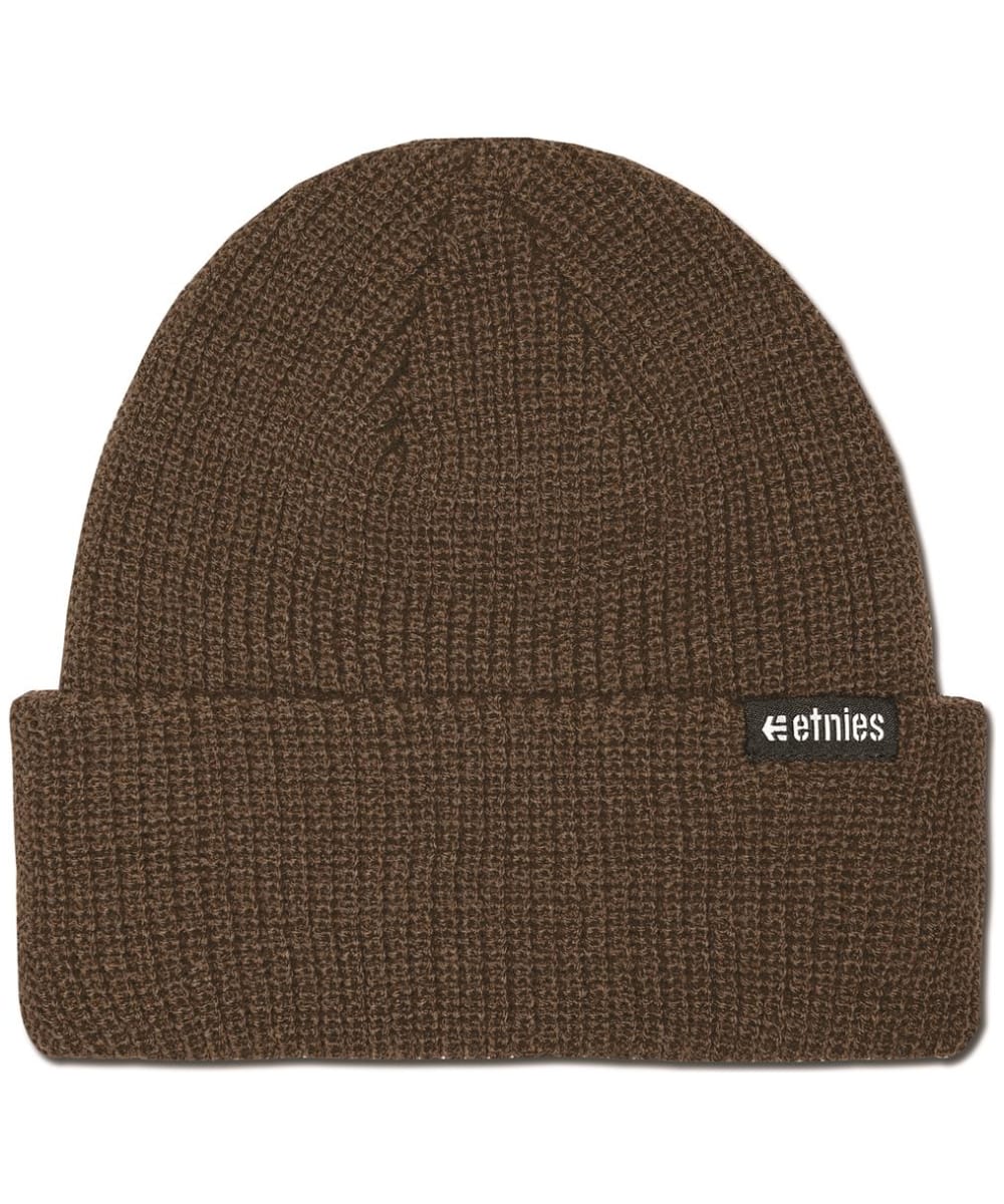 View Mens Etnies Warehouse Wide Rib Knit Beanie Chocolate One size information