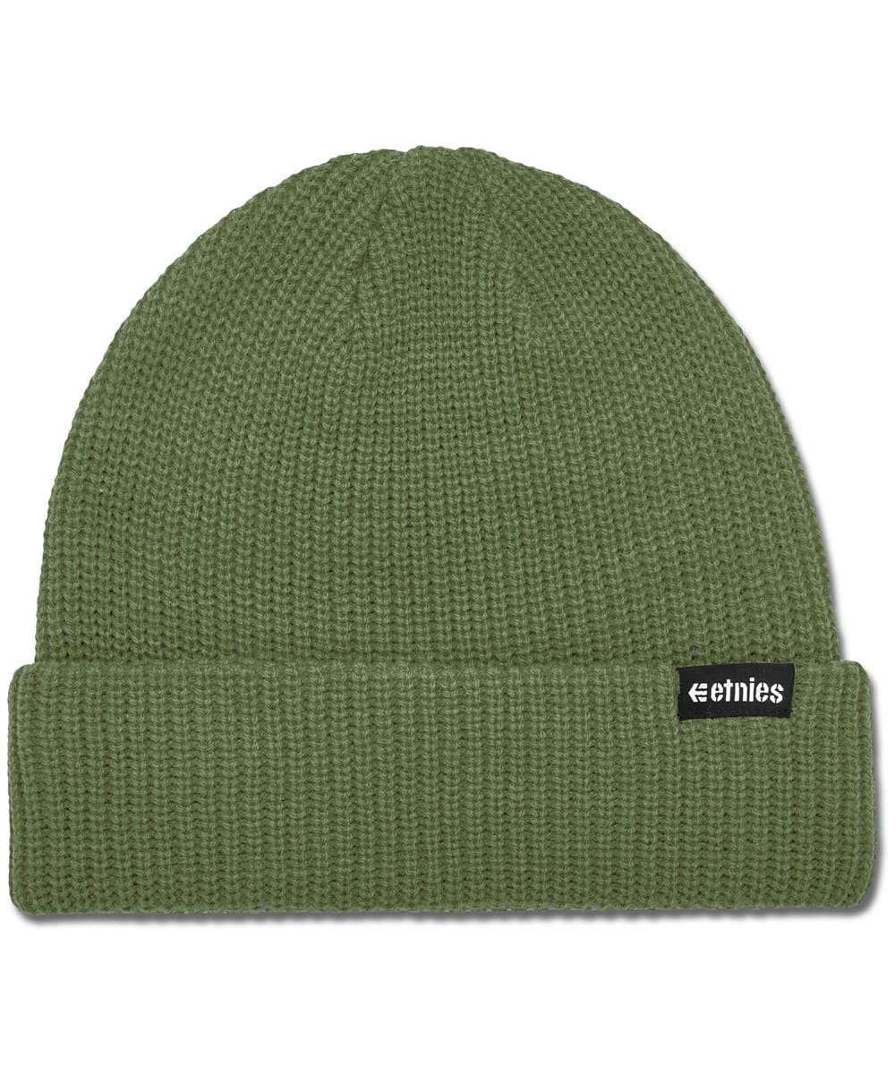 View Mens Etnies Warehouse Wide Rib Knit Beanie Military One size information