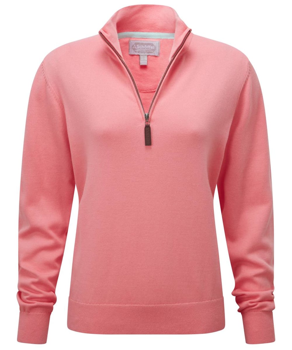 View Womens Schoffel Polperro Pima ¼ Zip Sweatshirt Flamingo UK 18 information