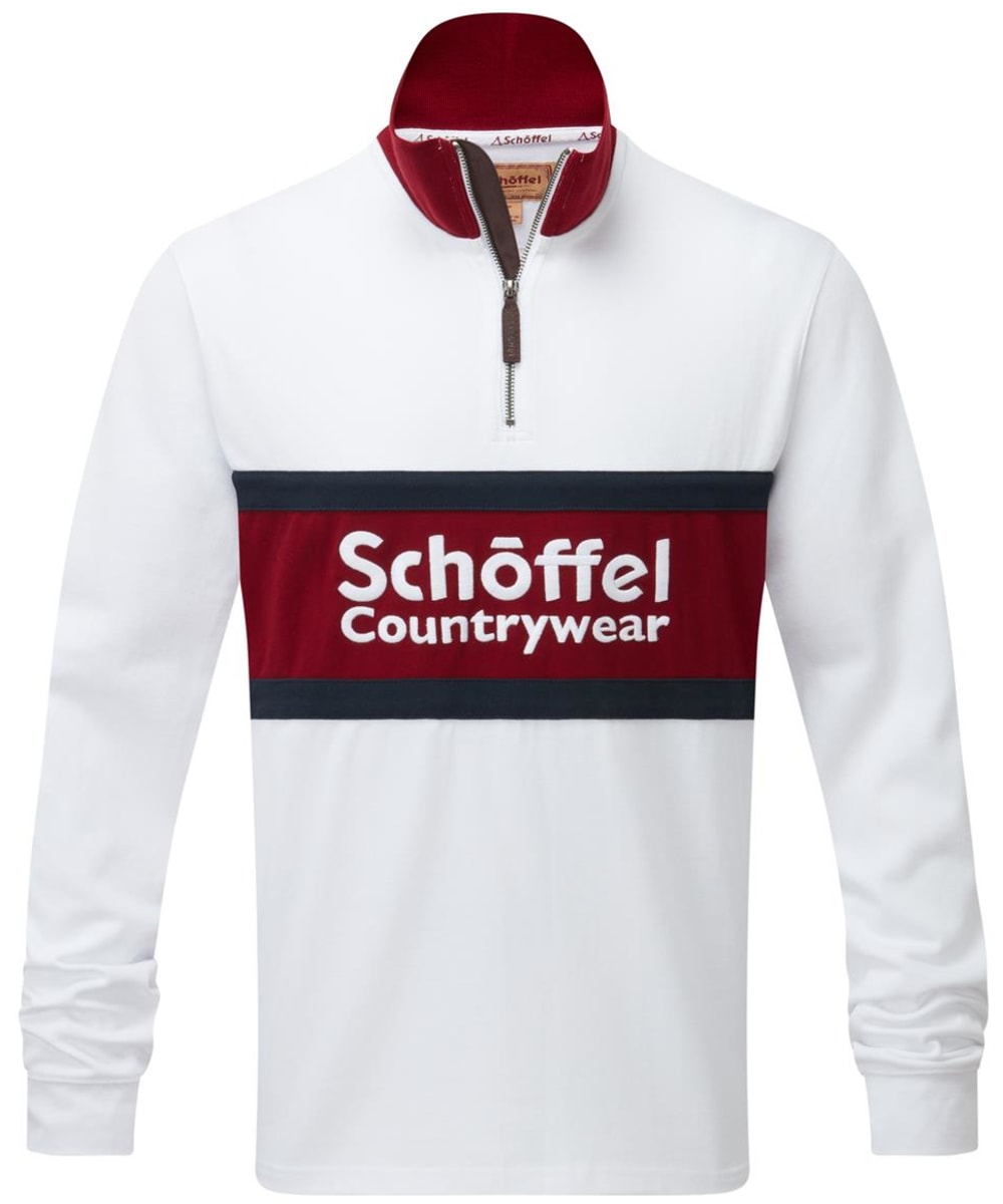 View Schoffel Exeter Heritage 14 Zip Rugby Shirt White UK M information