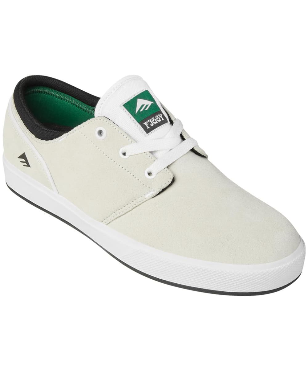 View Mens Emerica Figgy G6 Breathable Suede Skate Shoes White UK 8 information
