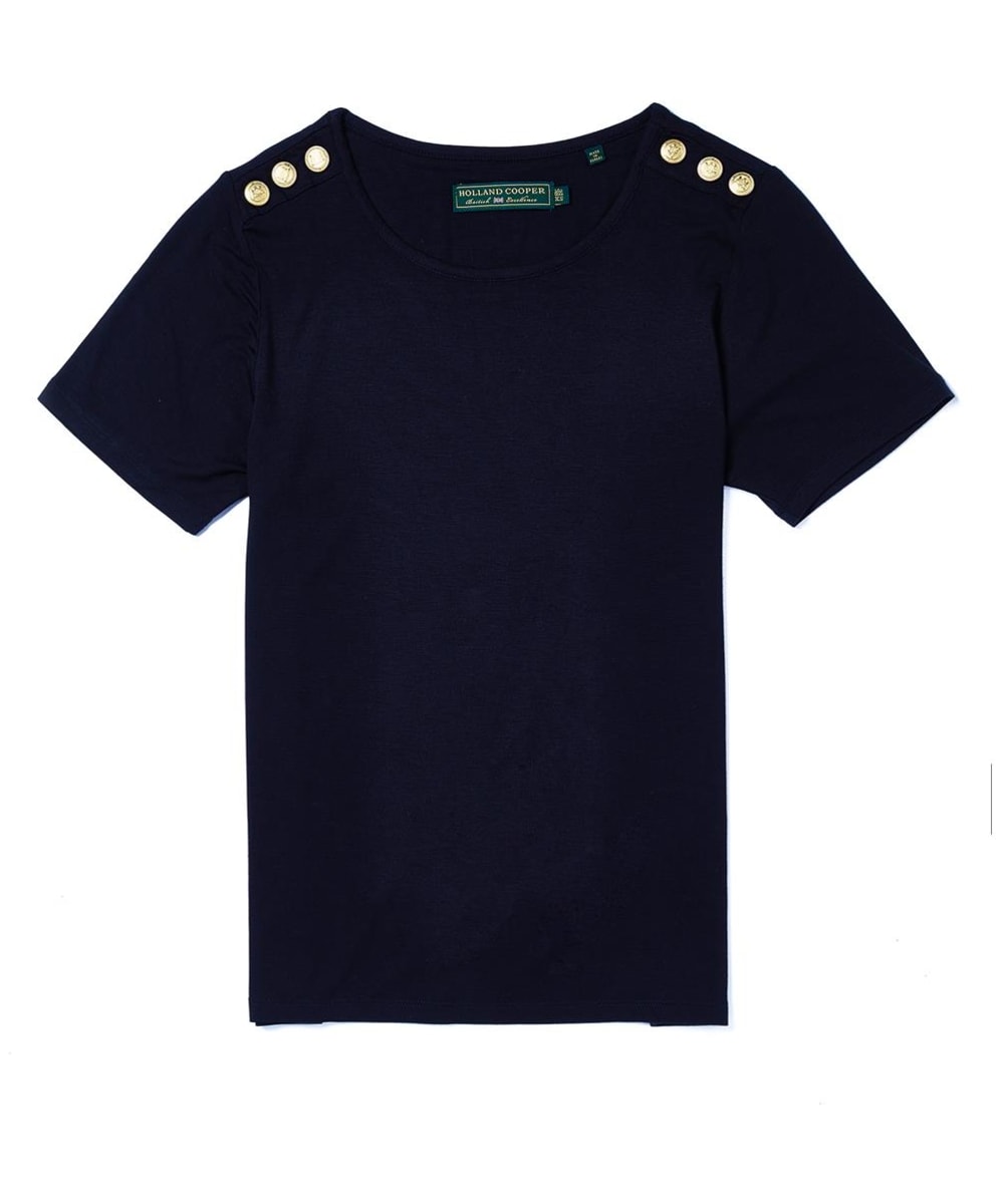 View Womens Holland Cooper Relax Fit Crew Neck TShirt Navy UK 810 information
