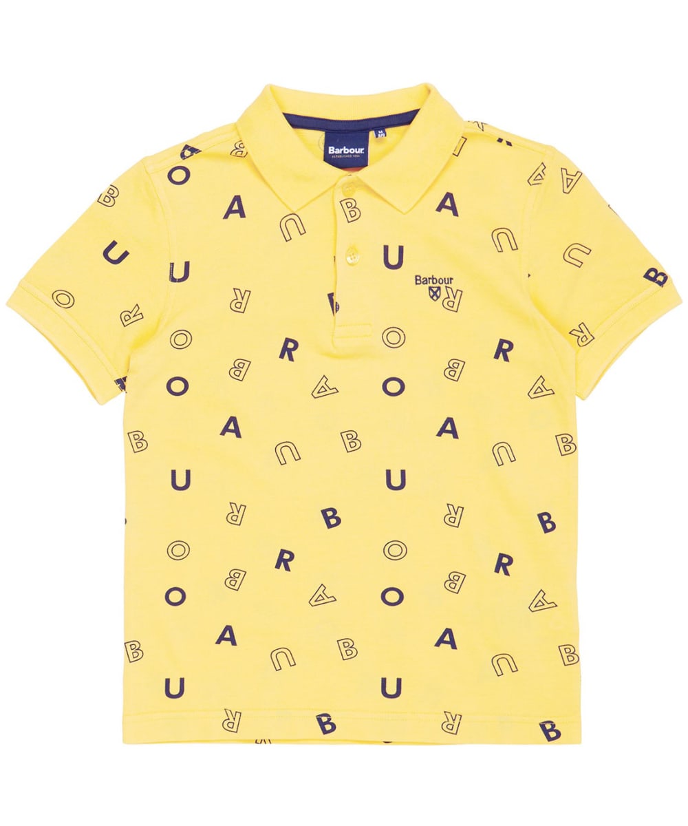 View Boys Barbour Casper Polo Shirt 69yrs Sunbleached Yellow 89yrs M information