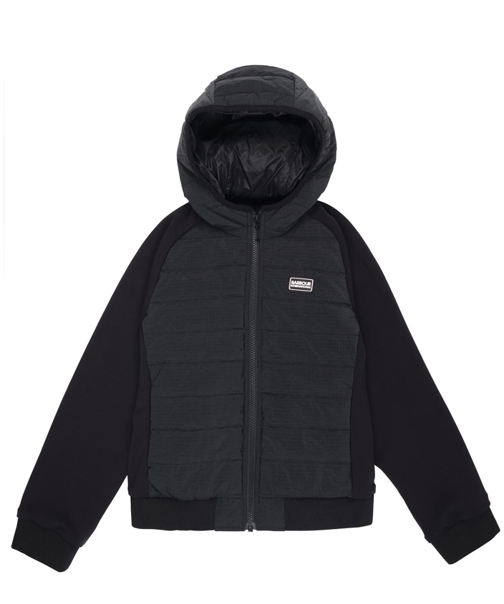 View Boys Barbour International Bromley Quilted Sweat 1015yrs Black 1011yrs L information