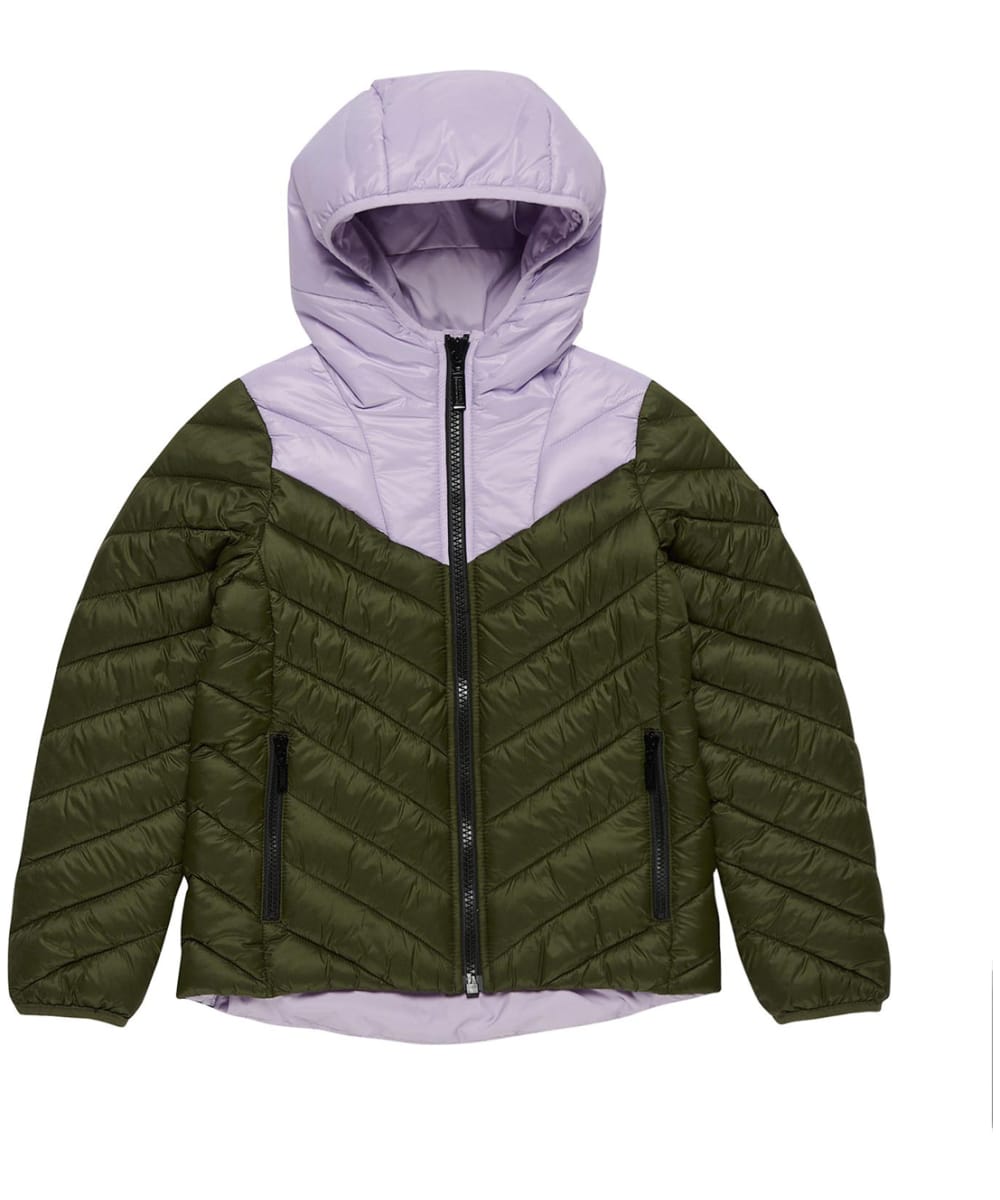 View Girls Barbour International Cosford Quilted Jacket 1016yrs Palmer Green Wisteria 1416yrs XXL information