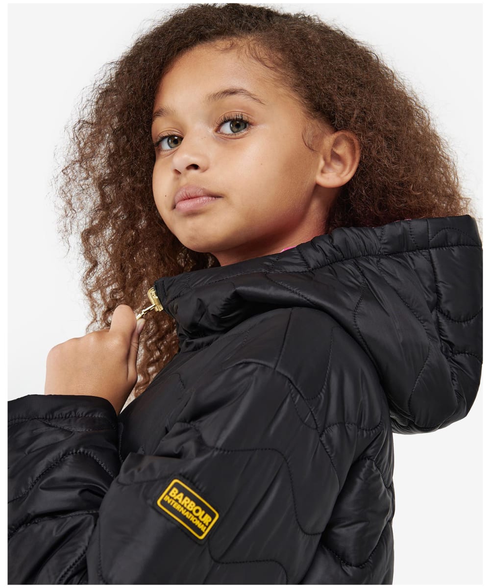 Barbour international ringside hooded quilted shop jacket