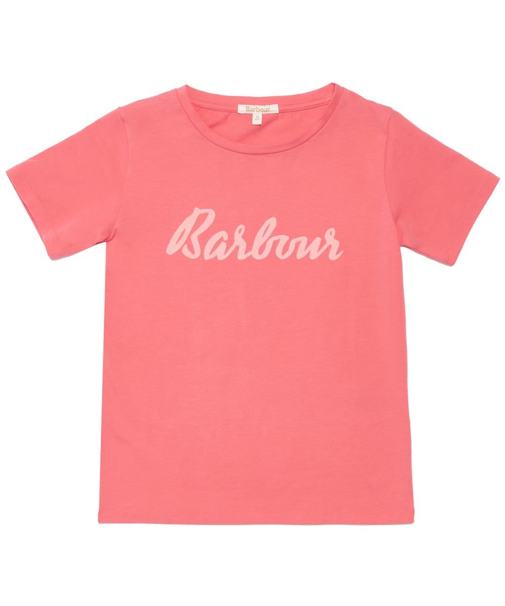 View Girls Barbour Rebecca TShirt 69yrs Pink Punch S 67yrs information