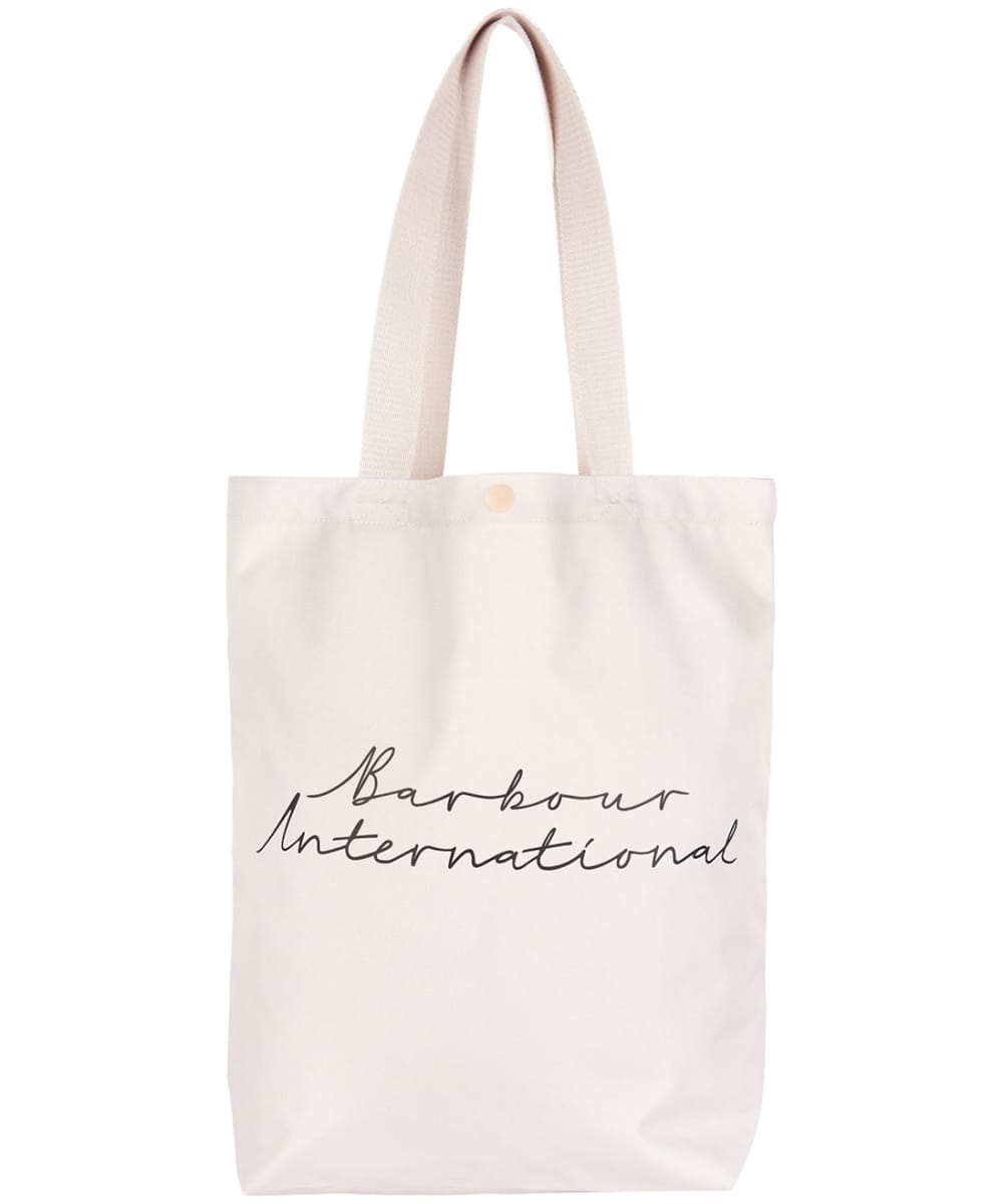 View Womens Barbour International Apex Shopper Bag Silver Cloud One size information