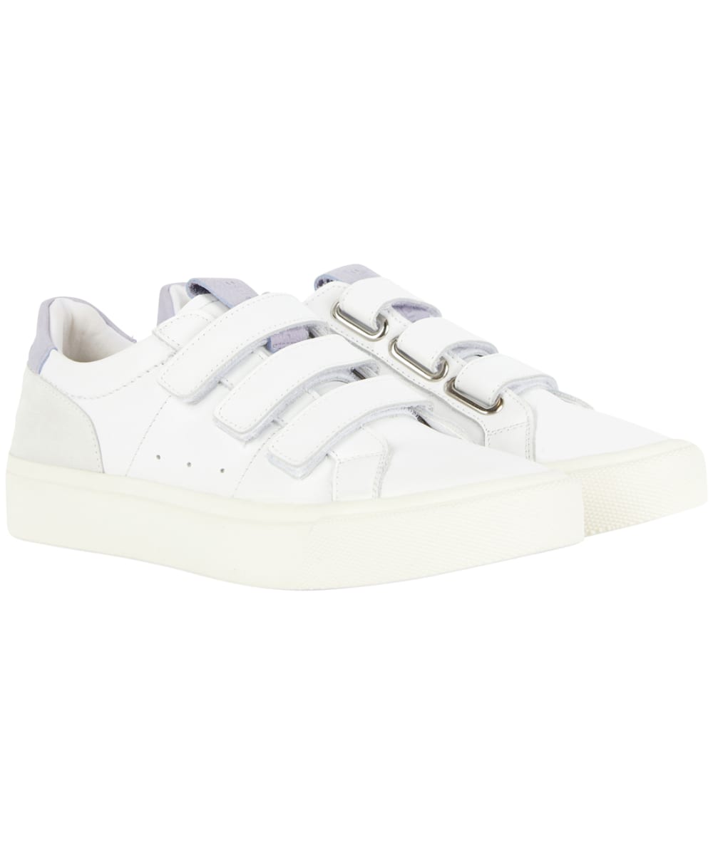 View Womens Barbour Georgie Trainers White Lavender UK 3 information