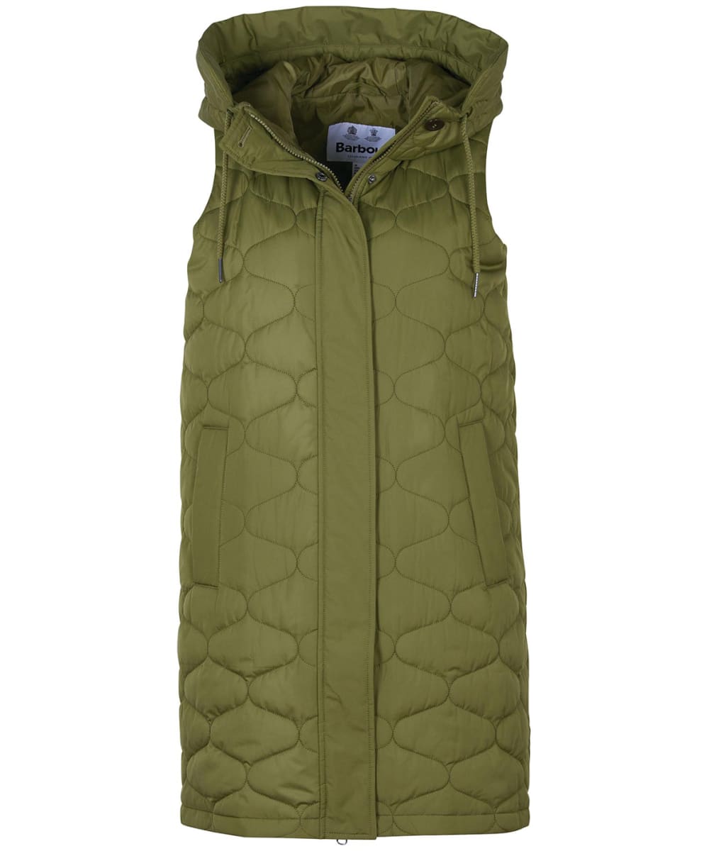 View Womens Barbour Nahla Quilted Gilet Olive Tree UK 18 information