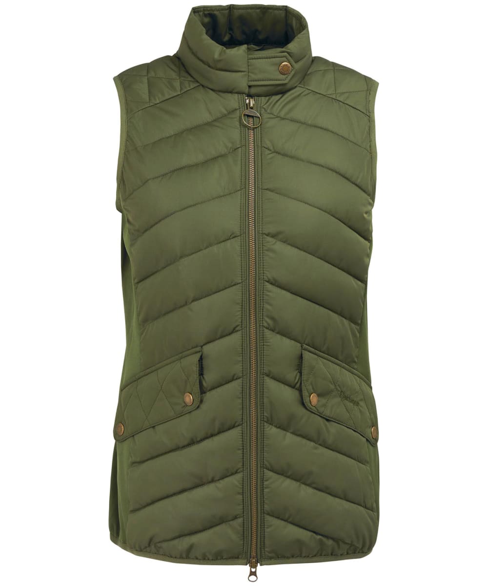 View Womens Barbour Stretch Cavalry Gilet Olive Olive Marl UK 14 information