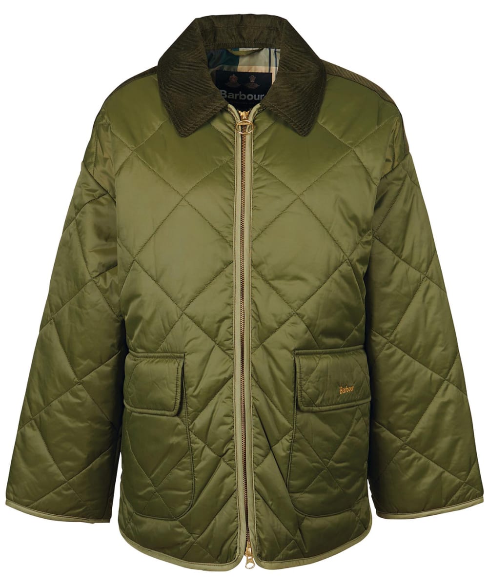 View Womens Barbour Ryhope Quilted Coat Cadet Green Ancient Tartan UK 10 information