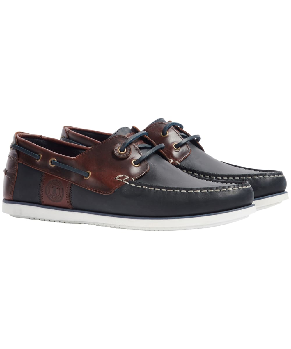 View Mens Barbour Wake Boat Shoe Navy Brown UK 7 information
