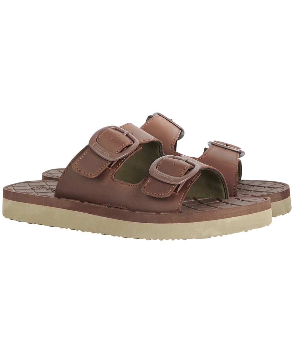 View Mens Barbour Pit Buckle Sliders Choco UK 9 information