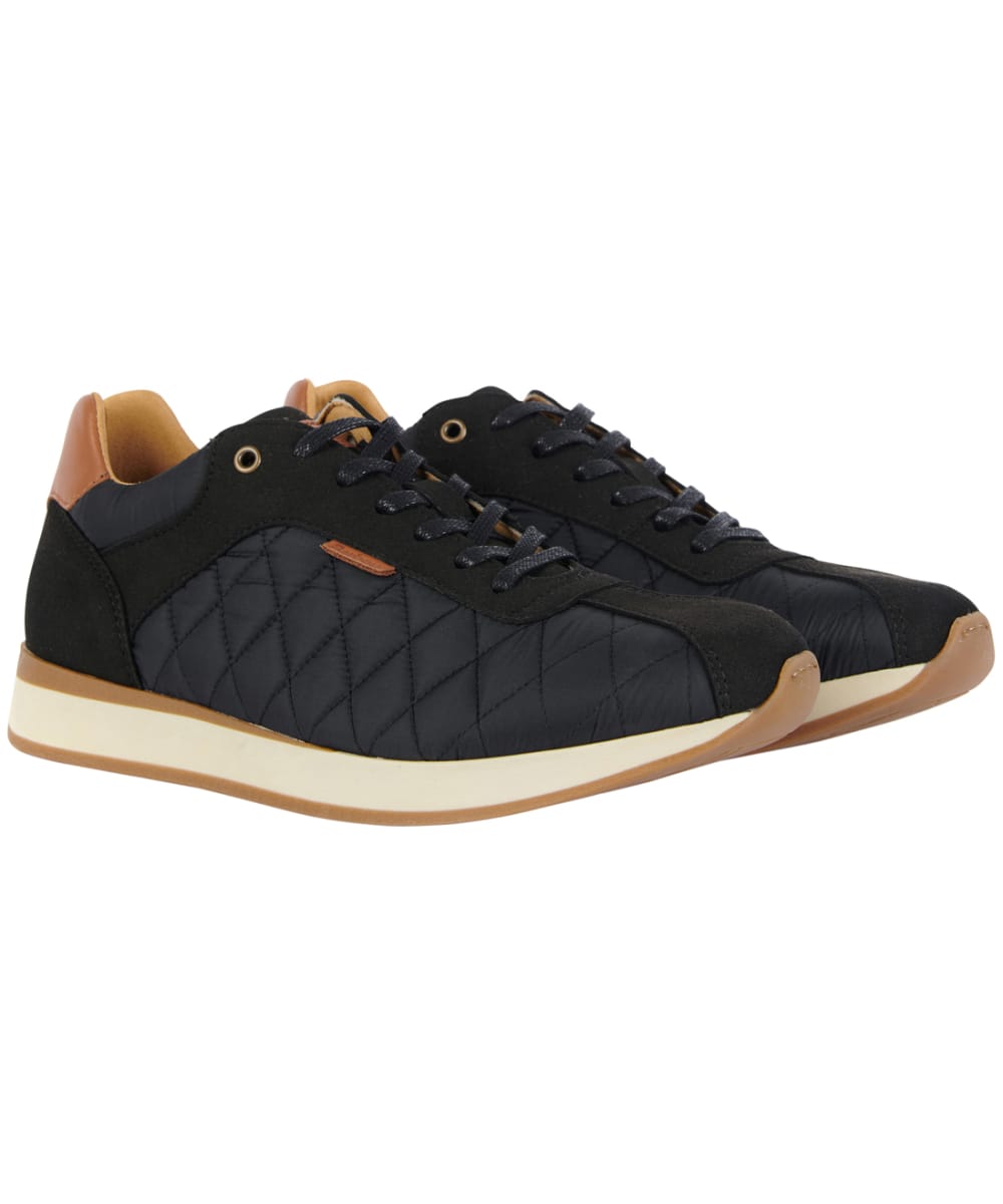 View Mens Barbour Seth DiamondQuilted Trainers Black UK 8 information