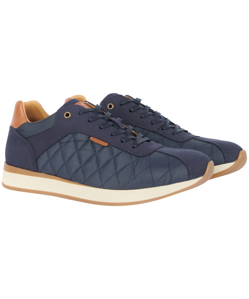 View Mens Barbour Seth DiamondQuilted Trainers Navy UK 10 information