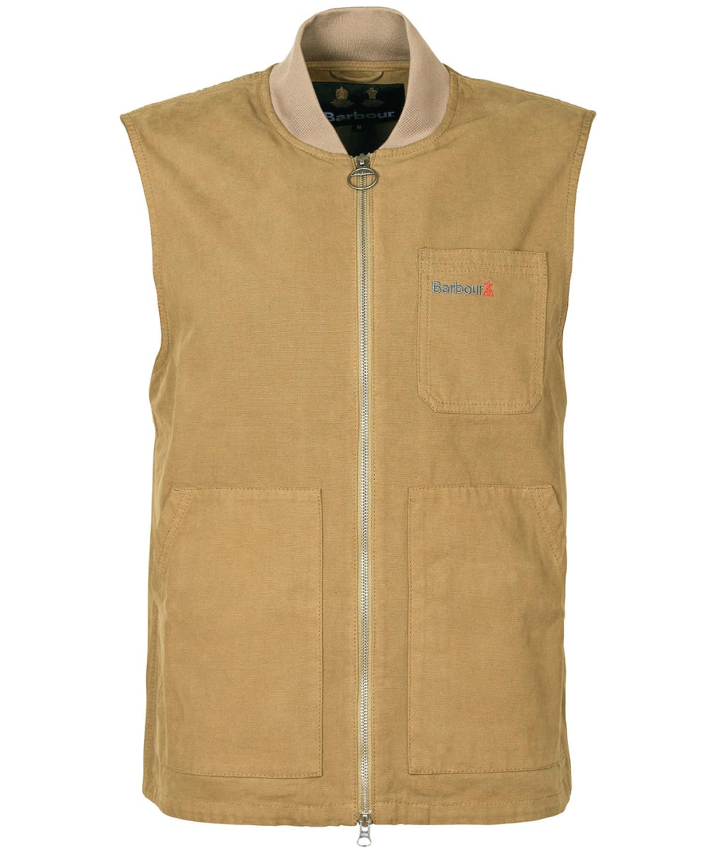 View Mens Barbour Tin Gilet Military Brown UK S information