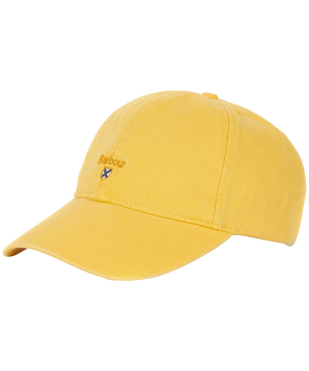 View Mens Barbour Tartan Crest Sports Cap Sunbleached Yellow One size information