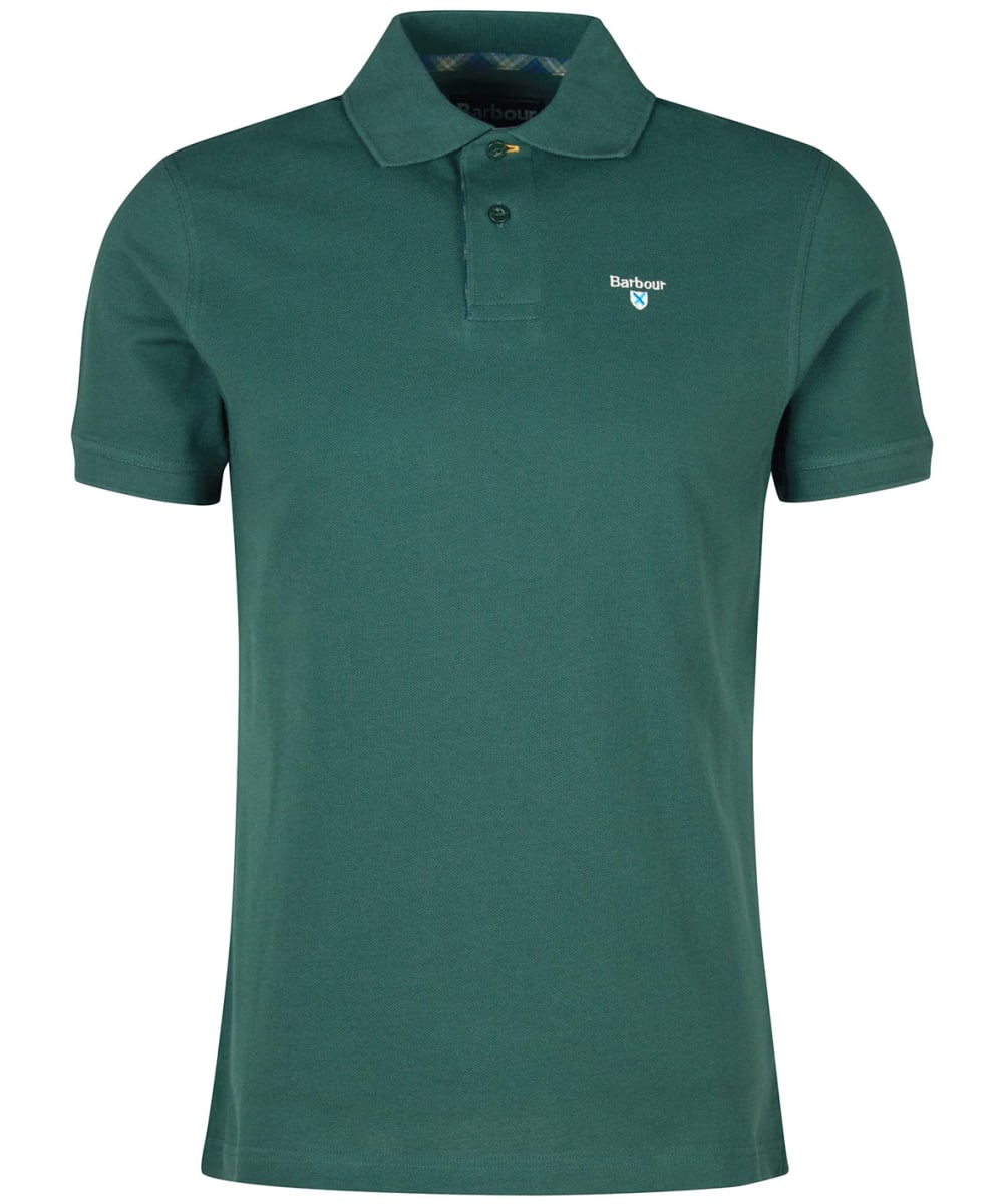 View Mens Barbour Tartan Pique Polo Shirt Green Gables UK 4XL information