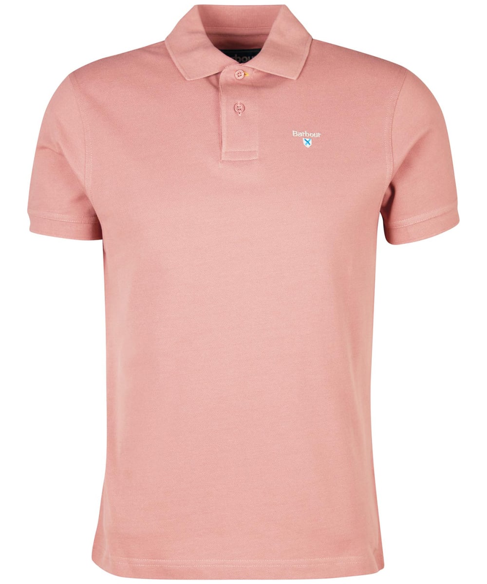 View Mens Barbour Sports Polo 215G Faded Pink UK M information