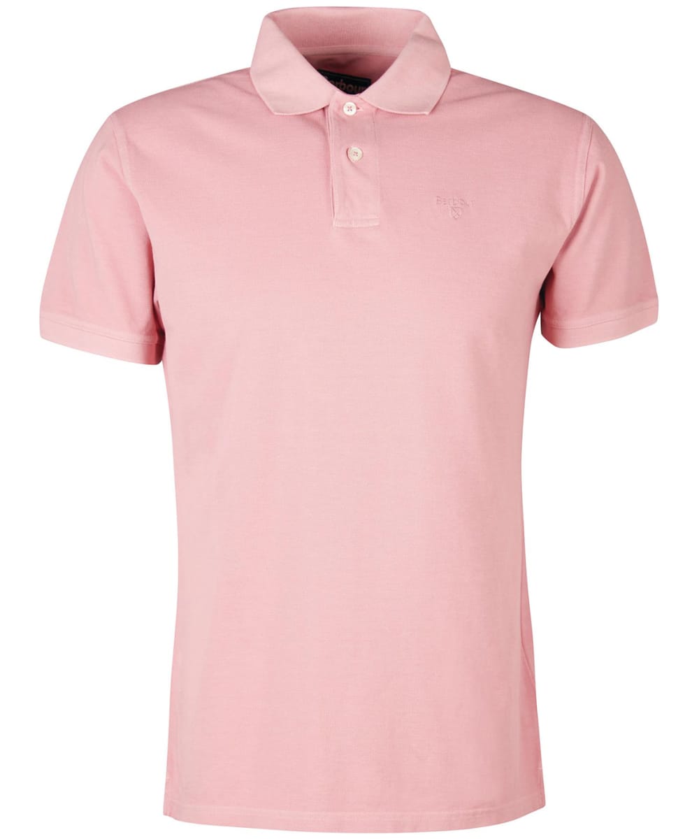 View Mens Barbour Washed Sports Polo Shirt Pink Salt UK XXL information