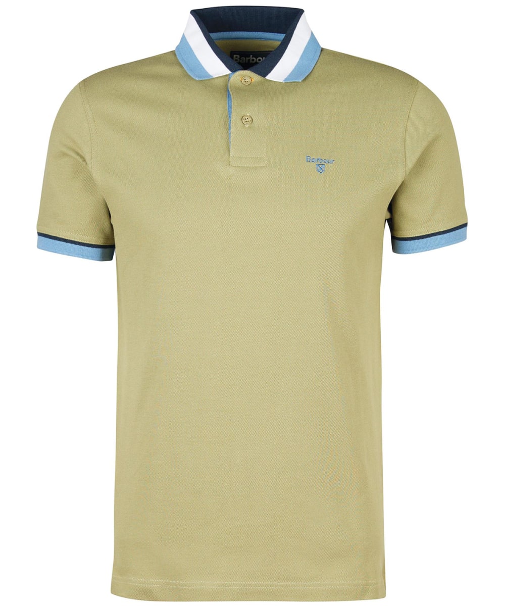View Mens Barbour Finkle Polo Bleached Olive UK S information